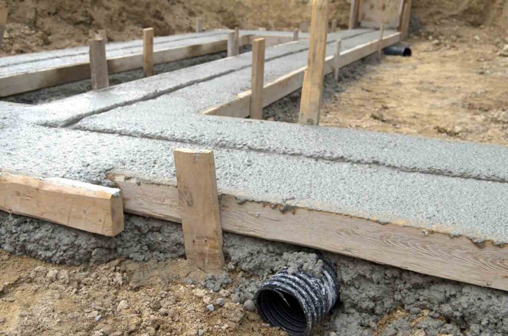 Drain Tile System under Cement Footing