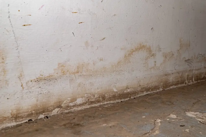 Water has damaged the basement walls in Athens, WI